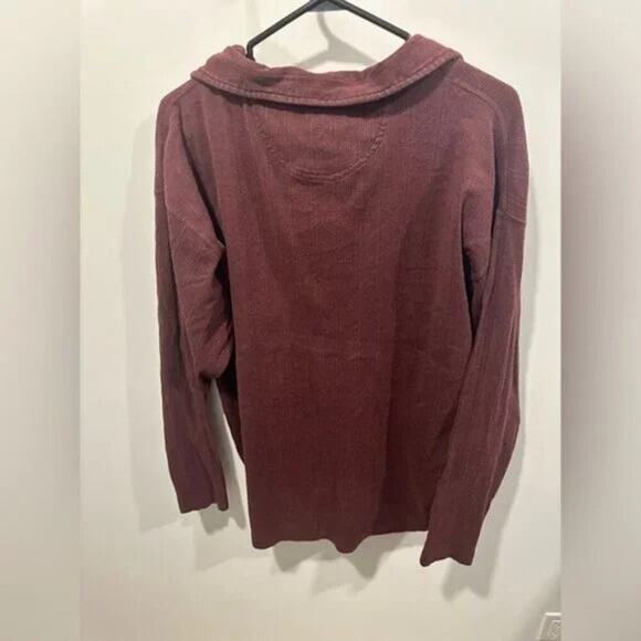 Balmain Paris Vintage Quarter Zip Pullover Top Red XL - Picture 7 of 8